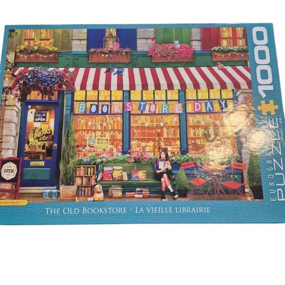 Eurographics The Old Bookstore 1000 pc Jigsaw Puzzle USED
